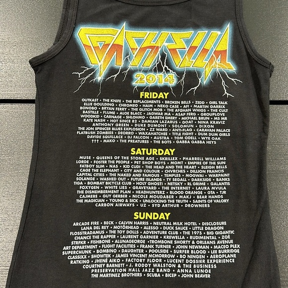 Coachella 2014 Tank Top with Artist Design and Artist Lineup - S - Picture 4 of 7